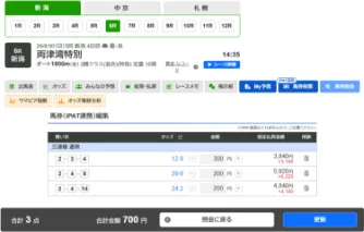 図: 馬券投票登録の編集機能のイメージ